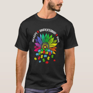 Autism Awareness Accept Understand Love Asd Rainbo T-Shirt