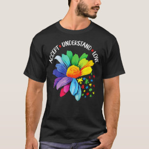 Autism Awareness Accept Understand Love Asd Rainbo T-Shirt