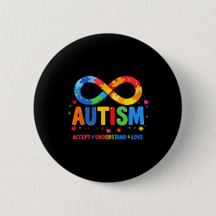 Autism Awareness Accept Understand Love Asd Suppor 6 Cm Round Badge
