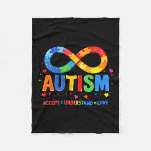 Autism Awareness Accept Understand Love Asd Suppor Fleece Blanket