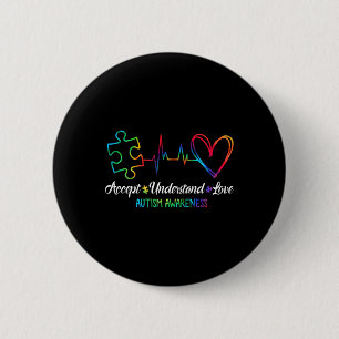 Autism Awareness Accept Understand Love Autism Mum 6 Cm Round Badge