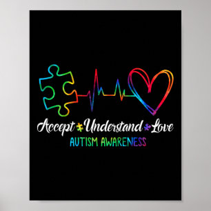 Autism Awareness Accept Understand Love Autism Mum Poster