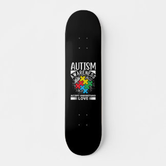 Autism Awareness Accept Understand Love Skateboard