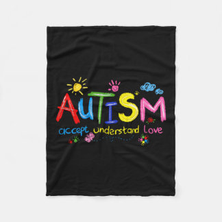 Autism Awareness Accept Understand Love Teachers K Fleece Blanket