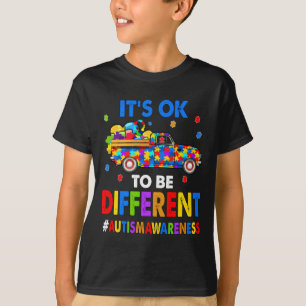Autism Awareness Acceptance Boy Kid Its Ok To Be D T-Shirt