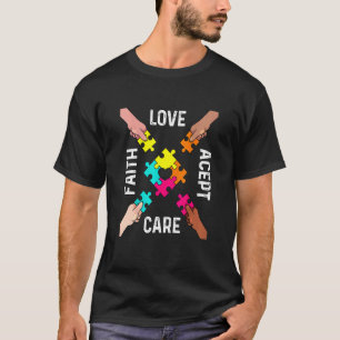 Autism Awareness    Acceptance Colourful Puzzle Pi T-Shirt