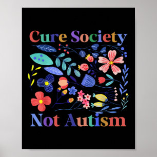 Autism Awareness Acceptance Cure Society Not Autis Poster