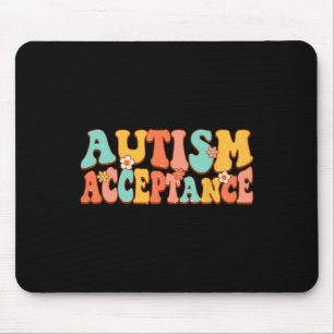 Autism Awareness Acceptance Groovy Retro Special E Mouse Mat