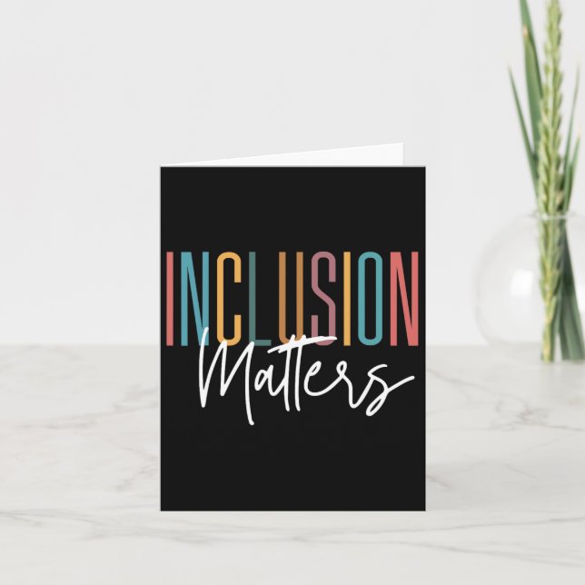 Autism Awareness Acceptance Inclusion Problems Wom Card (Front)