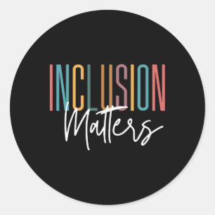 Autism Awareness Acceptance Inclusion Problems Wom Classic Round Sticker