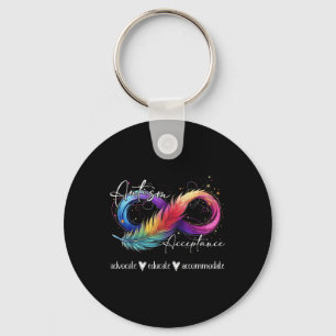 Autism Awareness Acceptance Infinity Spectrum Wome Key Ring