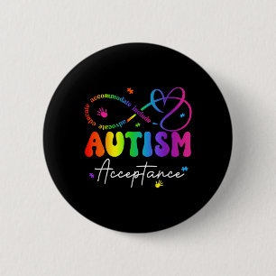 Autism Awareness Acceptance Infinity Symbol 6 Cm Round Badge