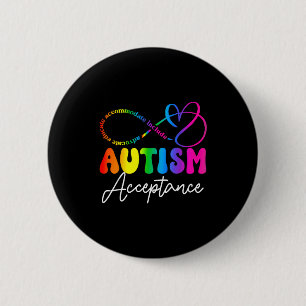 Autism Awareness Acceptance Infinity Symbol Advoca 6 Cm Round Badge
