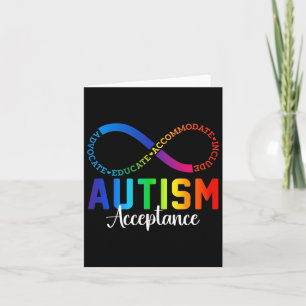 Autism Awareness Acceptance Infinity Symbol Advoca Card