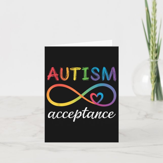 Autism Awareness Acceptance Infinity Symbol Advoca Card (Front)