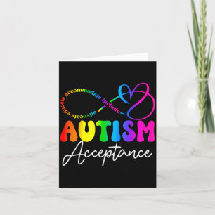 Autism Awareness Acceptance Infinity Symbol Advoca Card
