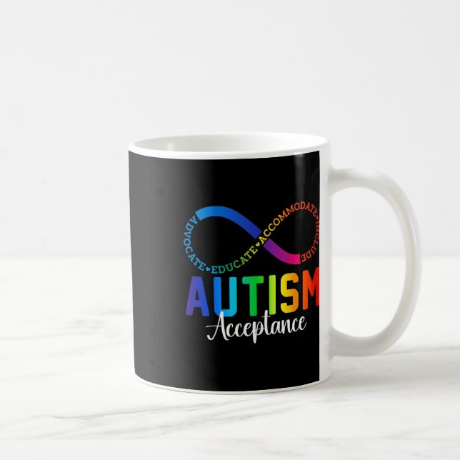 Autism Awareness Acceptance Infinity Symbol Advoca Coffee Mug (Right)