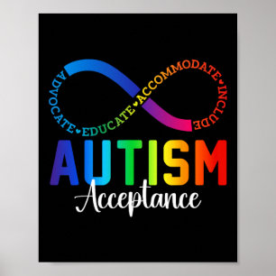 Autism Awareness Acceptance Infinity Symbol Advoca Poster