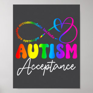 Autism Awareness Acceptance Infinity Symbol Advoca Poster