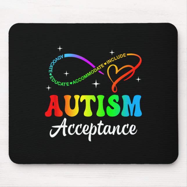 Autism Awareness Acceptance Infinity Symbol Men Wo Mouse Mat (Front)