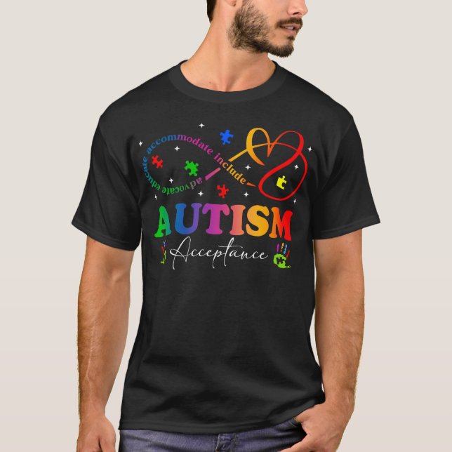 Autism Awareness Acceptance Infinity T-Shirt (Front)