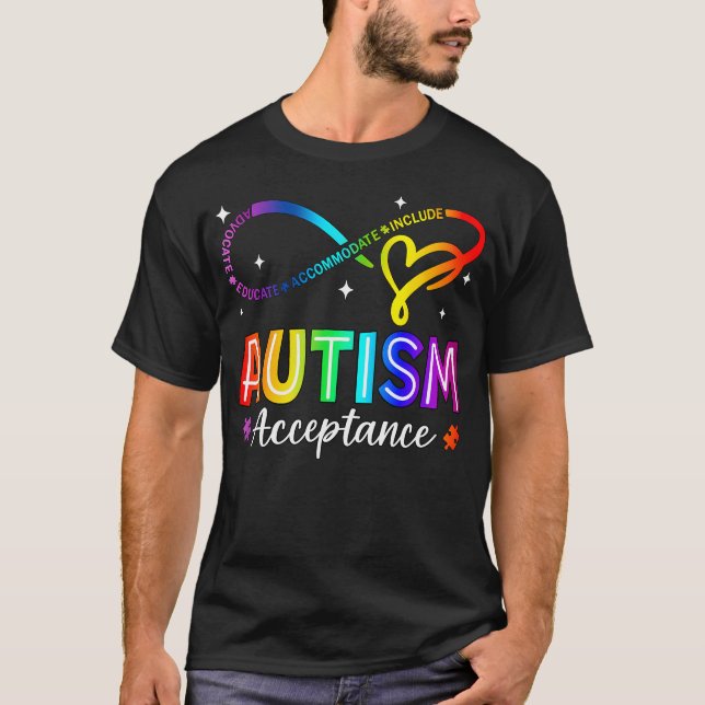 Autism Awareness Acceptance Infinity T-Shirt (Front)