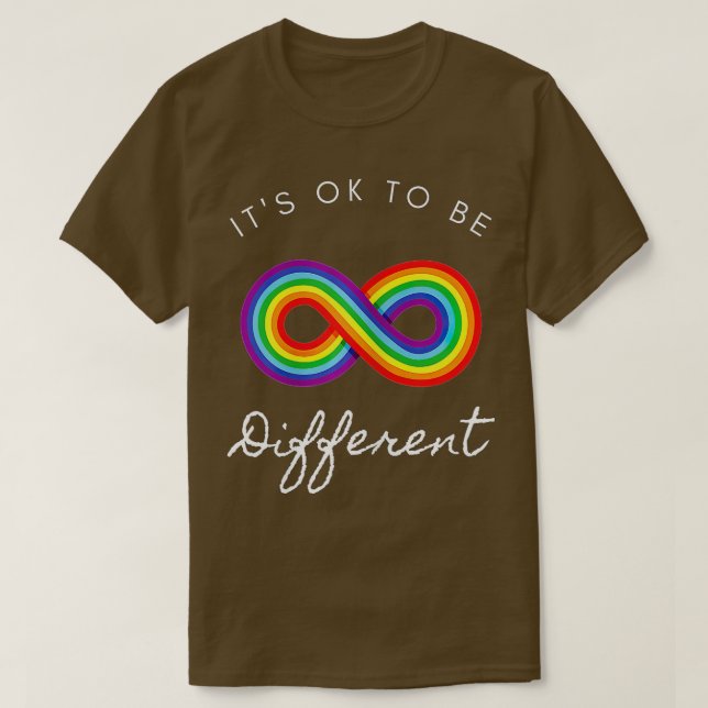 Autism Awareness Acceptance Its Ok To Be Different T-Shirt (Design Front)