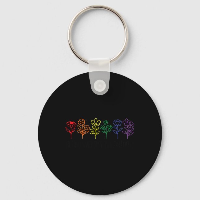 Autism Awareness Acceptance Neurodiversity Is Beau Key Ring (Front)