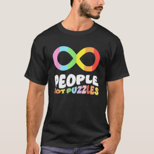 Autism Awareness Acceptance People Not Puzzles Wom T-Shirt