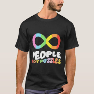 Autism Awareness Acceptance People Not Puzzles Wom T-Shirt