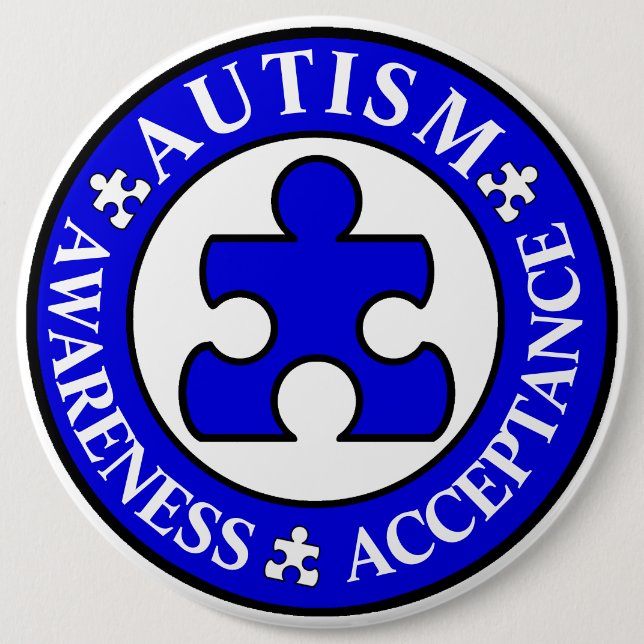 Autism Awareness Acceptance Pin (Front)