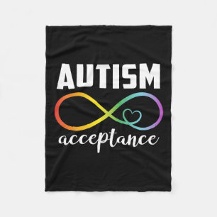 Autism Awareness Acceptance Shirt Autism Awareness Fleece Blanket