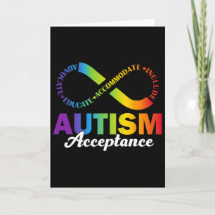 Autism Awareness Acceptance Shirt Infinity Symbol Card