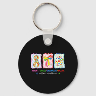 Autism Awareness Acceptance Shirt Infinity Symbol Key Ring