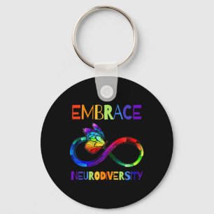 Autism Awareness Acceptance Shirt Infinity Symbol Key Ring