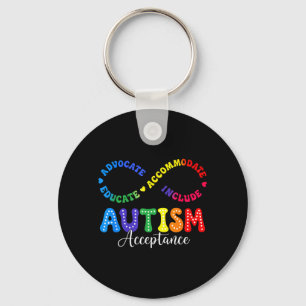 Autism Awareness Acceptance Shirt Infinity Symbol Key Ring