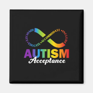 Autism Awareness Acceptance Shirt Infinity Symbol Magnet