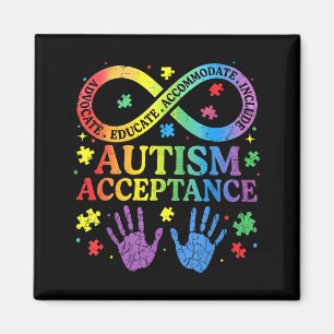 Autism Awareness Acceptance Shirt Infinity Symbol Magnet