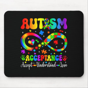 Autism Awareness Acceptance Shirt Infinity Symbol Mouse Mat