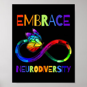 Autism Awareness Acceptance Shirt Infinity Symbol Poster