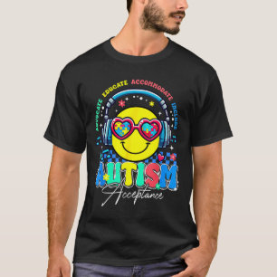 Autism Awareness Acceptance Smile Face Sped Teache T-Shirt
