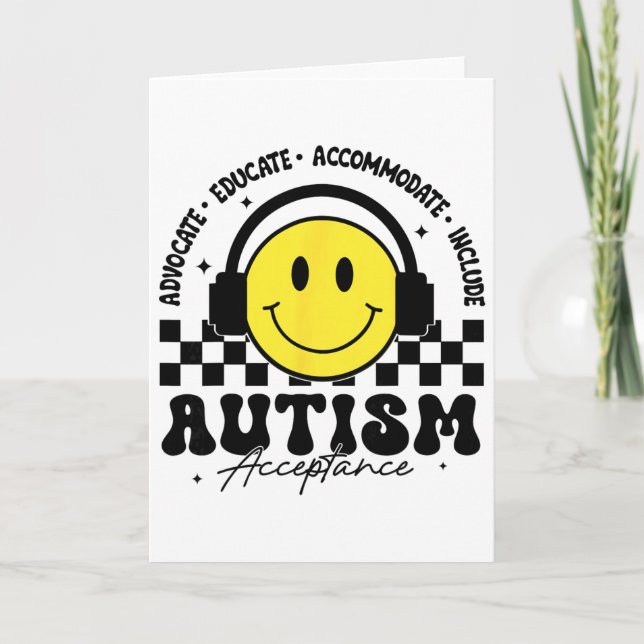 Autism Awareness Acceptance Special Education Teac Card (Front)