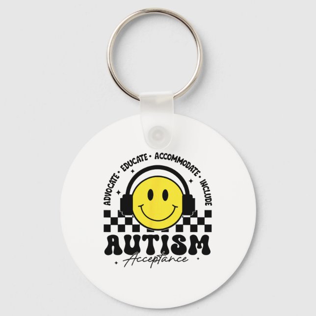 Autism Awareness Acceptance Special Education Teac Key Ring (Front)
