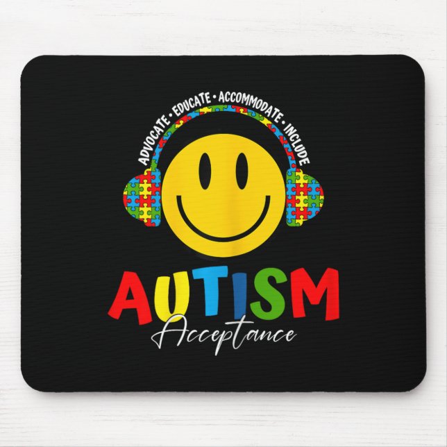 Autism Awareness Acceptance Special Education Teac Mouse Mat (Front)