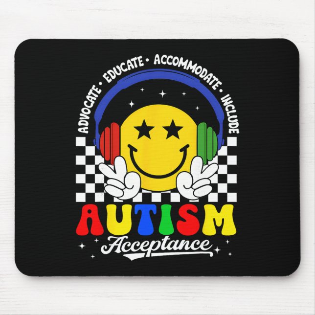 Autism Awareness Acceptance Special Education Teac Mouse Mat (Front)