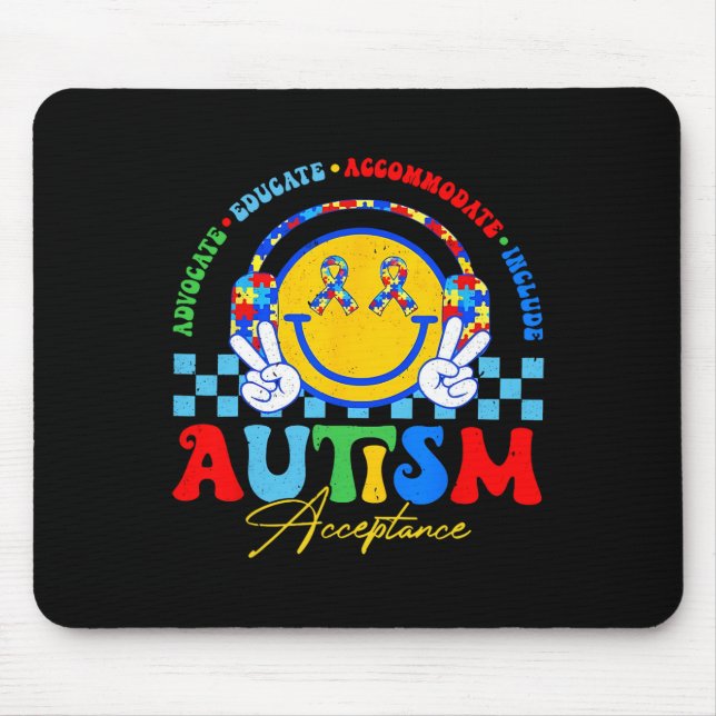 Autism Awareness Acceptance Special Education Teac Mouse Mat (Front)