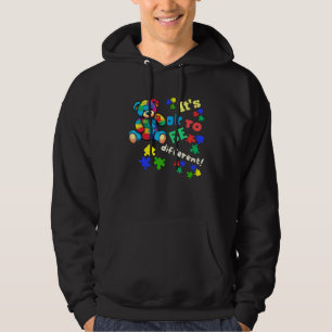 Autism Awareness Acceptance Teddy Bear Ok To Be Di Hoodie