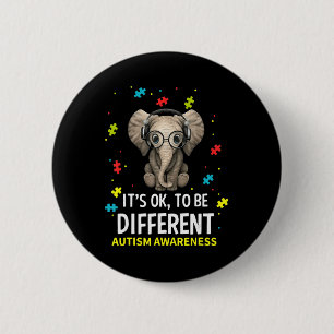 Autism Awareness Acceptance Women Kid Its Ok To Be 6 Cm Round Badge
