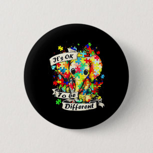 Autism Awareness Acceptance Women Kid Its Ok To Be 6 Cm Round Badge