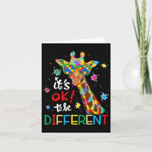 Autism Awareness Acceptance Women Kid Its Ok To Be Card